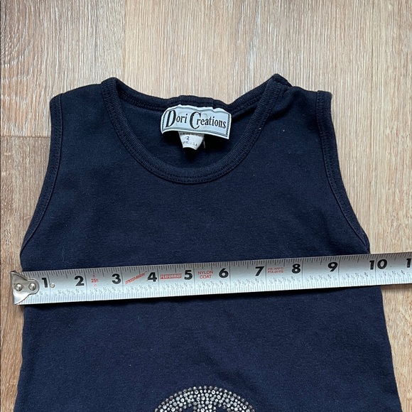 Dori Creations Navy Rhinestones Peace Sign Design Kids Tank Top Size 3 - Picture 14 of 14